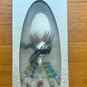 Vintage Wild Eye Designs Stainless Steel Cake Serving Set Whimsical Colorful